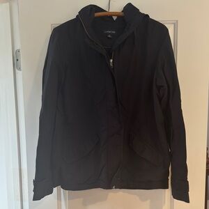 Lands' End Black Hooded Jacket